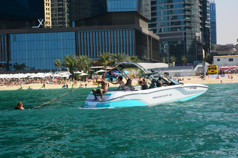 Wakesurfing Dubai Wakesurfing Dubai Marina Water sports Blue Wake